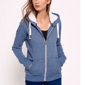 Superdry Orange Label Luxe Sherpa Zip Hoodie XL
